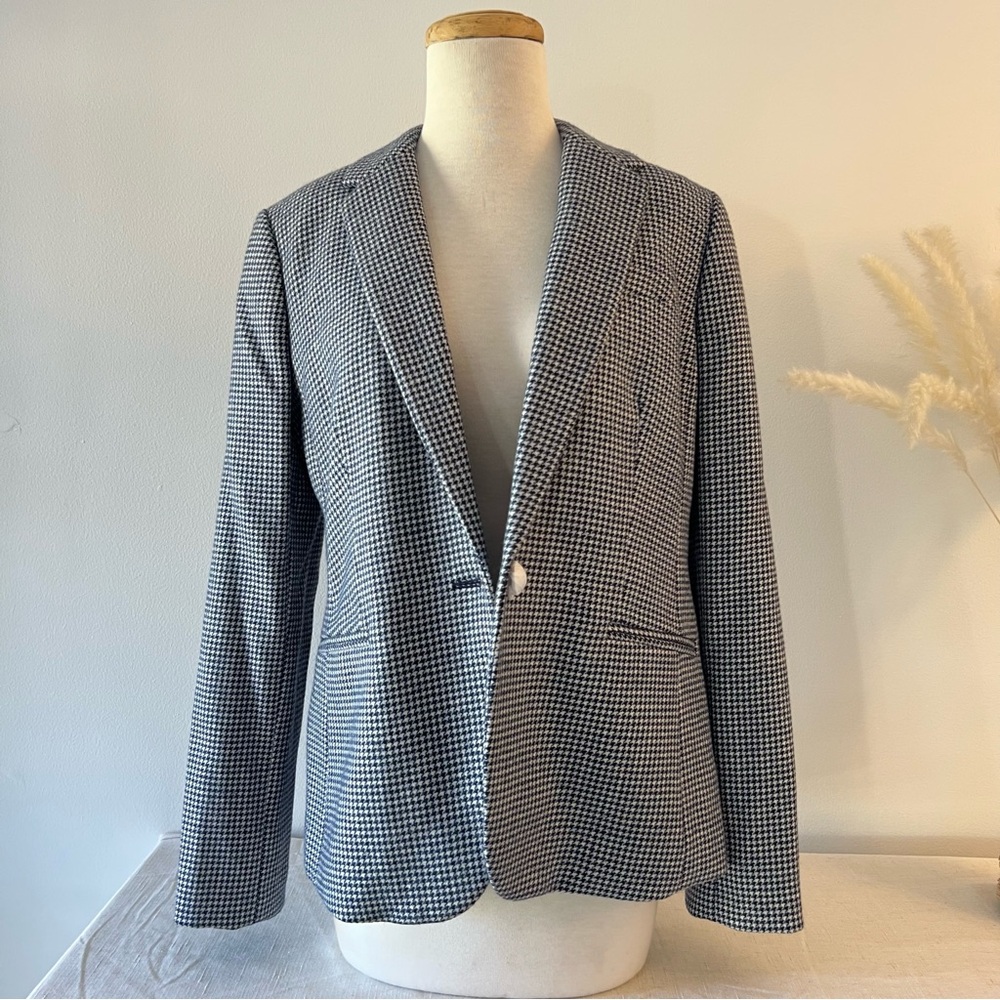 NWT J.Crew Blue and White Campbell Blazer - Picture 2 of 11